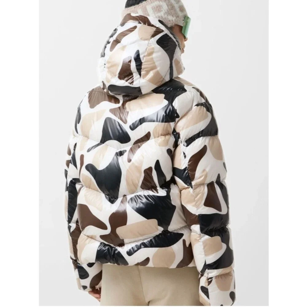 Bogner Fire + Ice Vally-D Puffer Jacket Camo Hooded Down Coat XS 4 34 NWT NEW